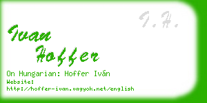 ivan hoffer business card